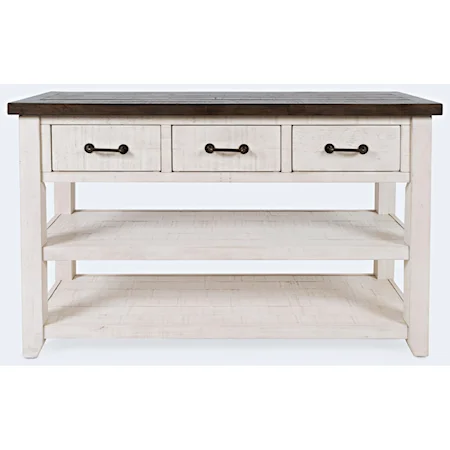 3 Drawer Console-Vintage White